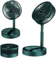 Portable Rechargeable Desk Fan, Folding Fan Pedestal Fan 3 Speeds Adjustable Height Table Fan, USB Charging for Home Office Travel RV Bedroom Outdoor (Green). 