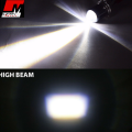 Universal H4 Double Color Bulb, Super Bright Cree Led Chip Projector Lens Bulb H4 Fitting Laser Beam Spot Light Fog Light In Head Light Plug n Play ( Use On Battery ) 6000k High Beam 3000k lo Beam Universal Fitment Honda, Yamaha, Suzuki  - Motex Auto Line. 