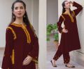 Stylish Pocket Embroidered Dress For Women (Two Piece Suit) Casual Embroided Dresses for Women. 