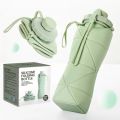 Silicon Portable Folding Bottle 600ml BPA Free Food Grade Material designed for easier carrying of the bottles on the backpack. 