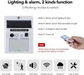 SOLAR SOUND AND LIGHT ALARM LAMP REMOTE CONTROLE BK-666. 