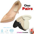 2-PCs High Heel Pads Women Insoles for Pain Relief Shoes Adjustment Back Feet Care Soft Non-slip T-shape Sponge Shoe Footwear Grips back Liner Insole Pads. 