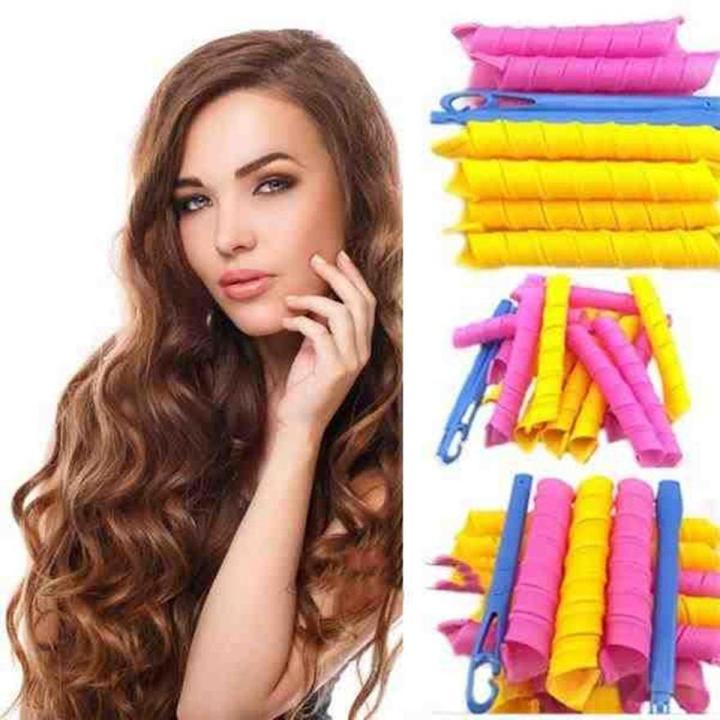 Pack of 18 - Magic Leverage Hair Curlers & Rollers Soft Foam Anion Bendy Magic Hair Curler Roller Magic Circle Hair Styling Rollers Curlers Leverag