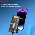 10000mAh / 20000mAh Large Capacity Power Bank  22.5W/PD20W Portable Fast Charging USB C PD External Battery Transparent Lanyard For iPhone 14 Xiaomi with LED Light [ White and Black ]. 