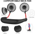 Portable Neck Fan 2500 mAh Rechargeable USB Hands-Free Mini Face Cooling Personal Double Headed Rotatable Small Fan for Working Office Reading Traveling Outdoor Sport. 