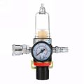 1/4 Air Compressor Filter Water Separator Trap Tools Kit With Regulator AFR-2000. 
