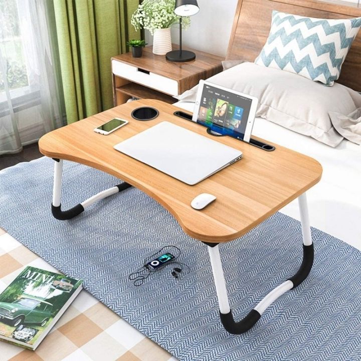 Wooden%20Gaming%20Laptop%20Table%20%7C%20Bed%20Foldable%20Stand%20Ergonomic%20Portable%20Drawing%20Notebook%20Reading%20Food%20Breakfast%20Serving%20with%20Inbuild%20Tablet%20and%20Cup%20Holder%20Slots%20-%20Image%207