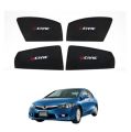 Honda City Sun Shade 4 Pcs 2006 High Quality Sun Shade with Logo - Black - Side Window Sun Shades, UV Protection n Easy Fit. 