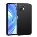 Xiaomi Mi 11 Lite Soft Silicon Matte Black Back Cover Case Airbag Antishock With Camera Protection Bump. 
