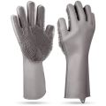 Magic Dish washing Gloves with scrubber, Silicone Cleaning Reusable Scrub Gloves for Wash Dish,Kitchen, Bathroom. 