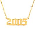 Gold Year Necklaces Number Date Of Birth Necklace Jewelry 2000 2001 2002 2003 2004 2005 Collier Femme bf. 