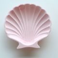 Jesmonite Clam Sea Shell trinket dish for jewellery storage and decorative made of cement and concrete. 