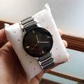 Online Sale Black Stainless Steel Crystal Wrist Watch Simple Quartz Watch Men Women. 