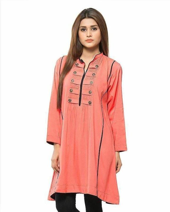 Pink Cotton Kurti for Women