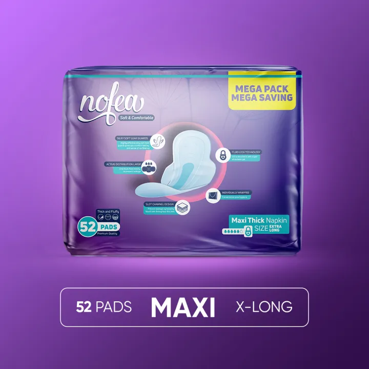 Nofea%20Napkins/Sanitary%20Pads%20Maxi%20Thick%20Extra%20Long%20-%2052%20Pads%20-%20Image%202