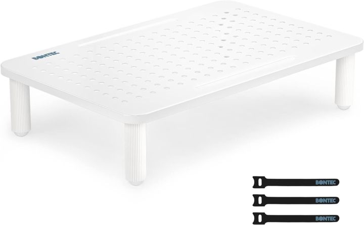 BONTEC Monitor Stand Riser Computer LCD Stand with Mesh Platform for Laptop, Computer, iMac, PC