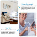 16 pcs DIY Mirror Tile Wall Mirror Mirror Film Self Adhesive Sticker Foil Cherry Super Store. 