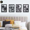 Home Decoration Items, Home Decorations, Home Decoration Items for Drawing Room , Home Decor, Wall Decoration Items , Wall Hanging Decorations, Wall Art, Floral Wall Art, Flower Shape Wall Decorations, Wooden Wall Decor, Wall Panel, 4 Pieces Floral Art. 