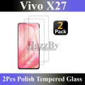 2Pcs Vivo X27 Tempered Glass Screen Protector Premium High Quality Polish Glass For Vivo X27. 