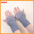 Winter Gloves,Knitted Half Finger Gloves,Fingerless Typing Gloves, Fashion Women Hand Wrist,Knitted Arm Warmers,Stretchy Knitted Mittens for Girls Women. 