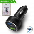 65W 30W Car Charger USB Fast Charging Warp charge For Oneplus 9R 10 Pro Nord CE 2 5G 8 7t Pro Dash Mobile Phone Samsung One plus. 