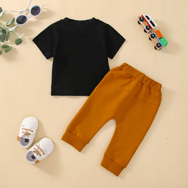 Baby%20Boys%20Summer%20Clothes%20Letter%20Print%20Short%20Sleeve%20T-shirt%20Tops%20with%20Stretch%20Casual%20Drawstring%20Pants%20Set%20-%20Image%207