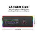 RGB Gaming Mouse Pad Large (800×300×4mm) Led Mousepad With Non-Slip Rubber Base Soft Pad. 