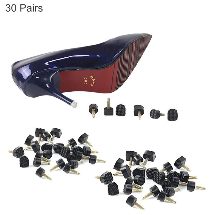 High Heels Heel Studs Mute Wear-resistant Replacement Heel, Color: Black (30 In 1)