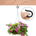 25 PCS Metal Hanging Hook with Safety Buckle, Windproof Screw Hooks for Hanging Outdoor String Lights for Hanging Plants,. 