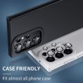 Samsung Galaxy S23 Ultra Camera Lens Protector, Tempered Glass Camera Screen Protector Individual Metal Ring Lens Cover for Galaxy S23 Ultra Accessories, 1 Set. 