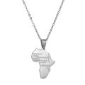 African Africa Map Pendant Necklace Gold Silver Color Stainless Steel Choker Necklace For Women Jewelry Collier. 