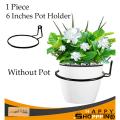 6 Inch Garden Hanging Plant Pot Holder, 6 Inches Wall Mount Heavy Duty Indoor Outdoor Wall Decor Garden Plant Flower Pot Hanging Rack Stand. 