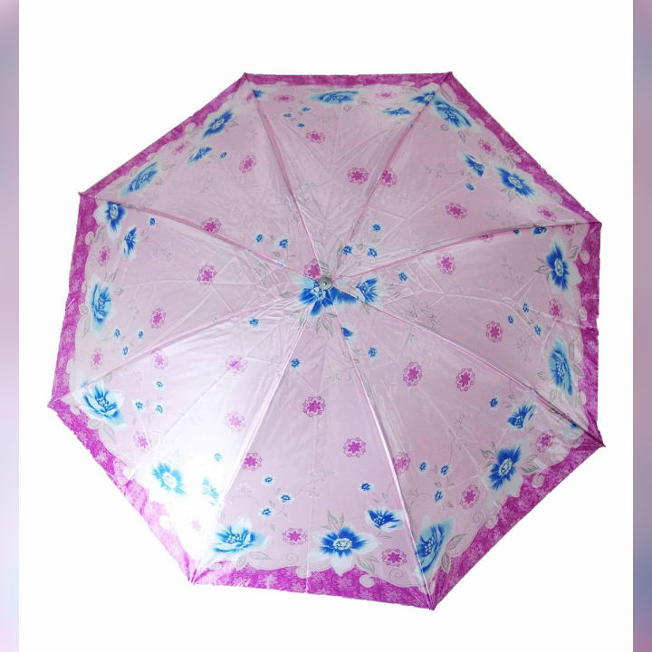 Folding%20Umbrella%20For%20Boys%20Girls%20Kids%20Women%20Man%20with%20beautiful%20Pink%20Small%20Portable%20Vinyl%20Sun%20Sunny%20Umbrella%20-%20Image%203