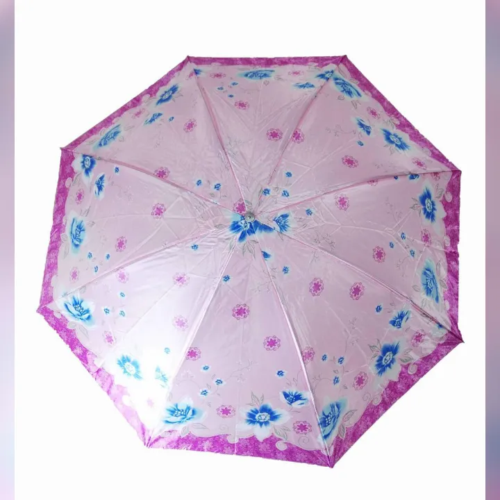 Folding%20Umbrella%20For%20Boys%20Girls%20Kids%20Women%20Man%20with%20beautiful%20Pink%20Small%20Portable%20Vinyl%20Sun%20Sunny%20Umbrella%20-%20Image%203