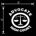 Advocate Car Back Screen Stickers Court Stickers Car Back Rear Screen Stickers. 