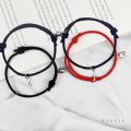 2Pcs/set New Magnetic Couple Bracelet Key Lock Hand Rope Girlfriends Braided Bracelet Valentine's Day Gift X. 