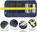 Deli 27 Pcs Fine-Art Drawing & Sketching Pencil Tool kit with Cloth Bag. 