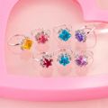 Pack of 5 Children Mix Colorful Rhinestone Gem Rings Cute Jewelry Creative Princess Toys Kids Little Girl Rings Gift. 