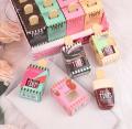 Pack of 3 random color Ice  Cream Shape Lip Gloss Set Vitamin E Transparent Colorless Moisturizing Lip Oil Lips Care Lips. 