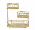 Countertop Fruit and Vegetables Basket | Multipurpose Anti Rust Metal Wire Stand for Kitchen, Dining Table and Bathroom. 