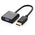 DisplayPort to VGA Adapter 1080P Converter, Display Port DP to VGA Adapter Male to Female Connector Compatible with Computer, Desktop, Laptop, PC, Monitor, Projector, HDTV - Black. 