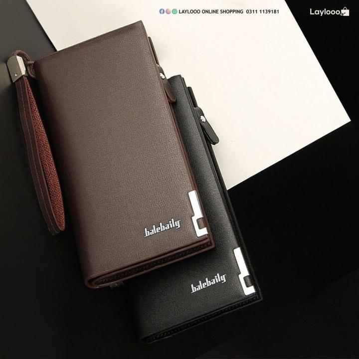 Baellerry Long Wallet for Men and Women I Wallet for Girls and Boys I Baellerry Long Phone Money Bag Men / Women Clutch leather Wallet I Men Wallets Business Long Zipper Large Capacity Quality Male Purse With Card Holder Multi-function Wallet