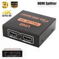 Axotic UHD HDMI Splitter, Powered Latest UHD 4Kx2K 3D 1 in 2 out 1X2 2 Port 1080P V1.4 Support 4K / 2K and 3D Resolution -1 Source To 2 Display. 