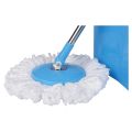 [Steel] Rotating Spin Mop 360 with Bucket & Wheels - 01 Microfiber Cloth Refill Included (Extendable and Retractable) Steel / Plastic. 