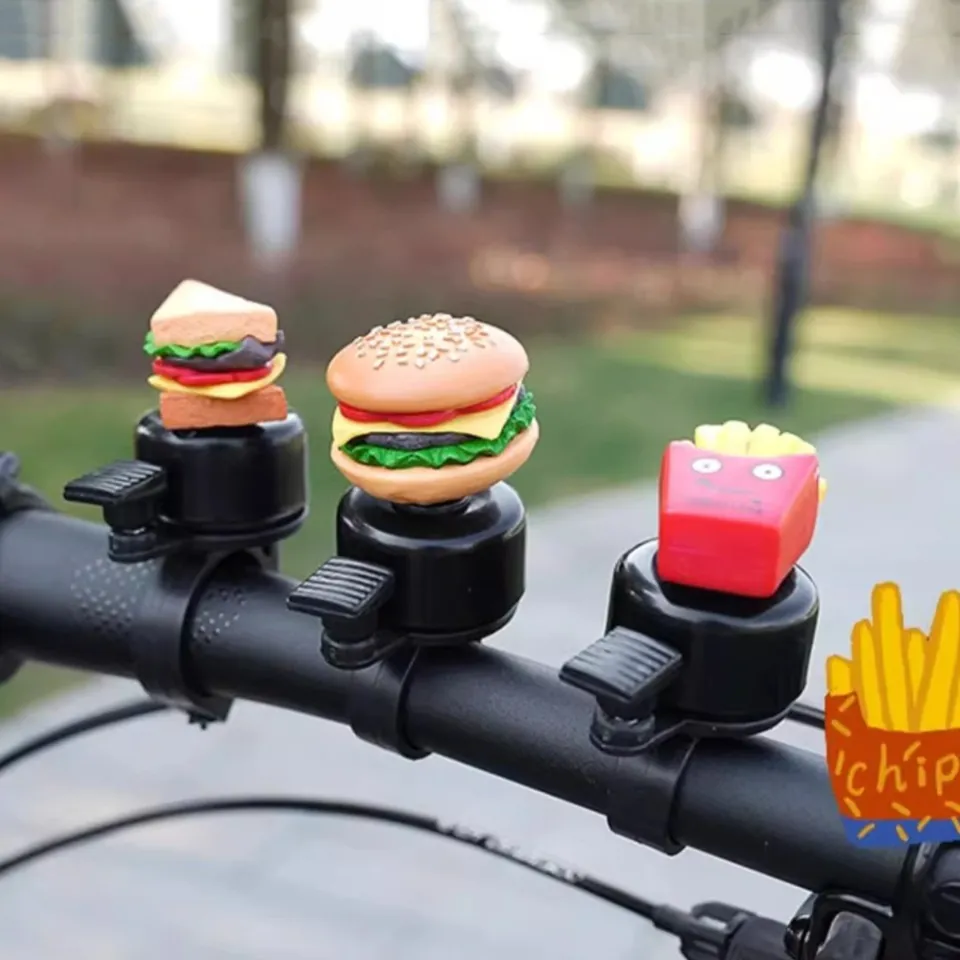 Bike Accessories Hamburg Cartoon Bicycle Bell Sandwich French