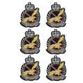Embroidery Cloth Sticker 6pcs Stickers DIY Eagle Badge Pattern Iron On Patches for Clothes Handicraft Mending Decoration. 