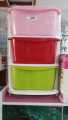 Drawers Portable Kids Almirah Chester Drawer 3 Layers Plastic Smart Draw Kids Bedroom Toys Drawer 3 Portion Decorative Design - 3 Layer Storage Box Storage Drawer - Jewelry Box Children Accessories Drawers Printed Drawer Cabinet Rack | Colorful. 