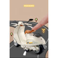 1/10 Alloy Mini Retro Diecast Model Classic Street Motorcycle Toy With Sound And Lights. 
