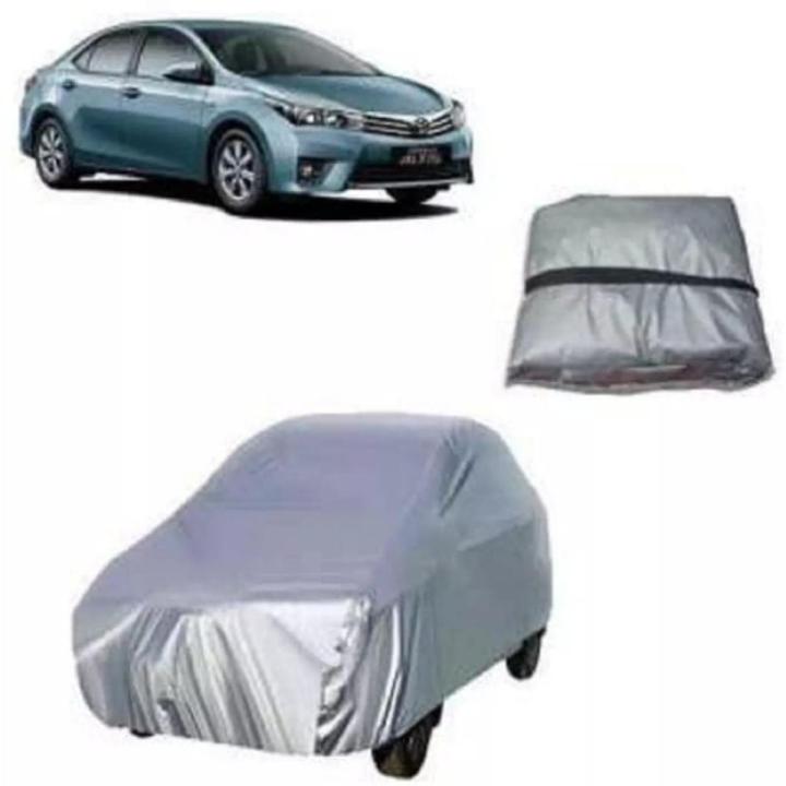 Car Top Cover For Toyota Corolla 2014,2015,2016,2017,2018,2019,2020,2021 Silver Parachute Material Dust Proof