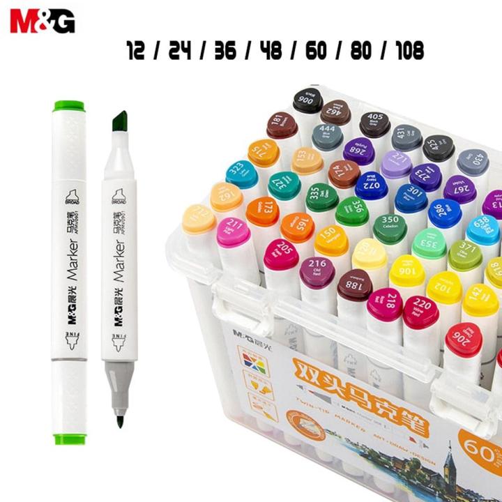 Morning Glory Double-sided alcohol art marker for Drawing Dual Tip Pen Markers Set  36 pcs